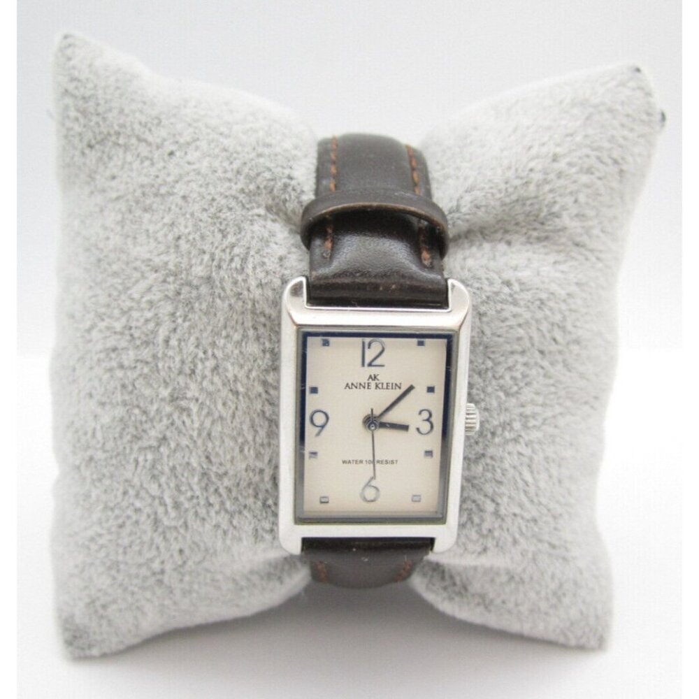 Women Anne Klein AK Quartz WR Analog 20 mm Tank Style Watch (H575) "New Battery"
